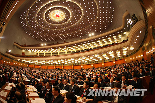 3月3日,中國人民政治協(xié)商會議第十一屆全國委員會第一次會議在北京人民大會堂開幕。 新華社記者蘭紅光攝